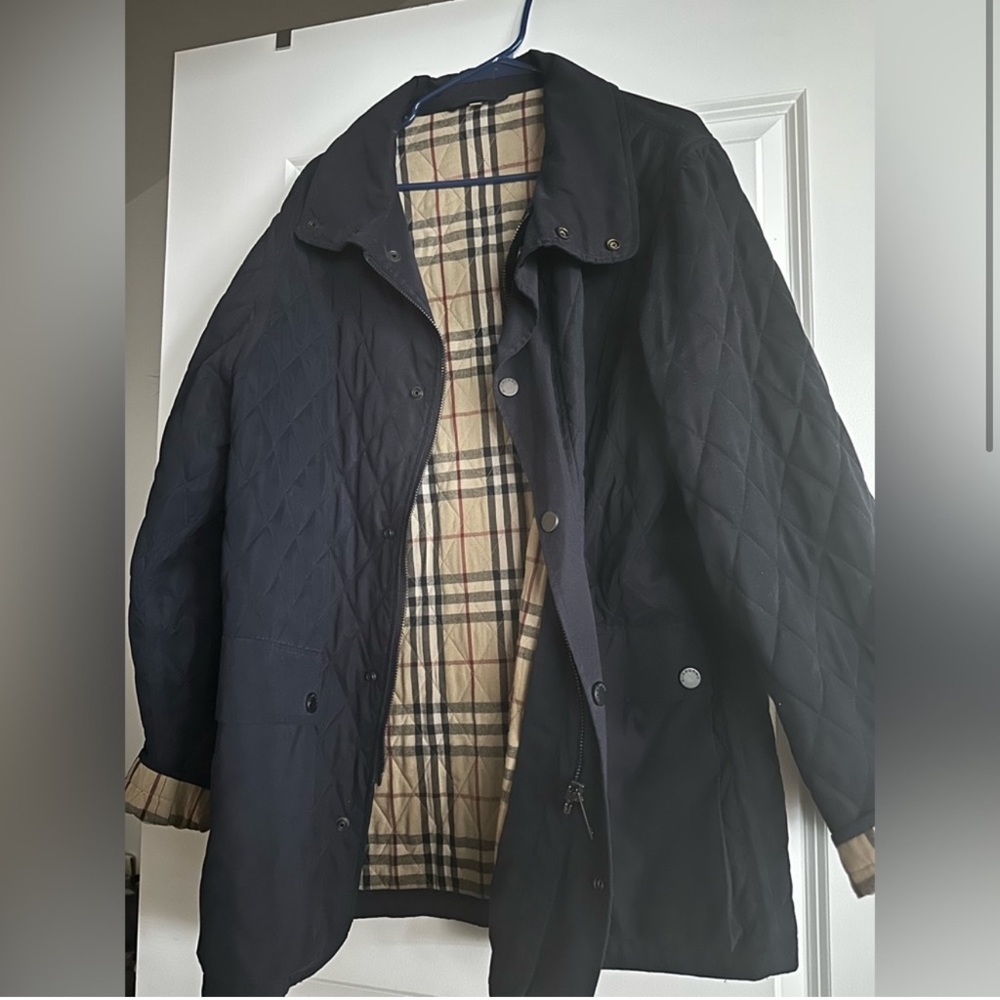 Men’s Authentic Burberry Button Down Quilted Coat… - image 1